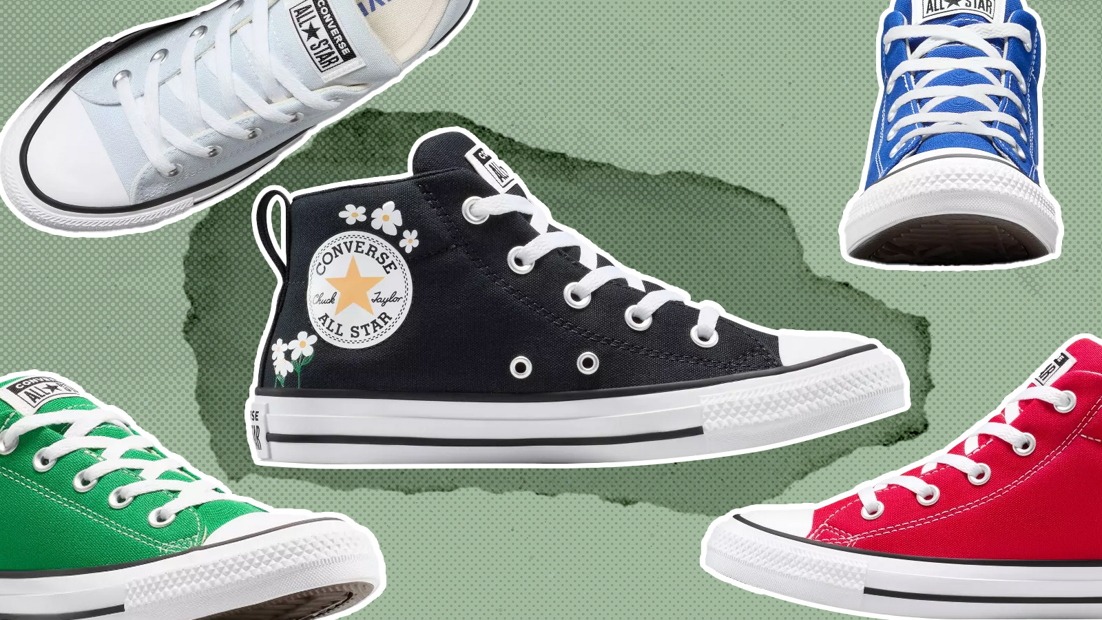 Five pairs of sneakers from the new Converse fall collection that dropped at Target