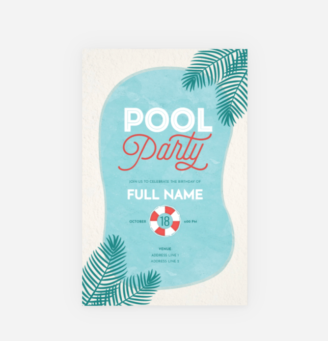 Pool Party Invite