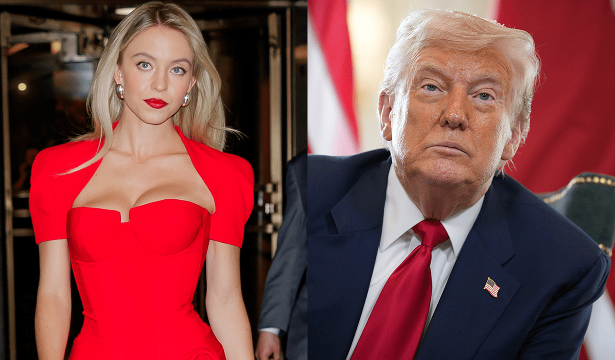 Sydney Sweeney and President Donald Trump