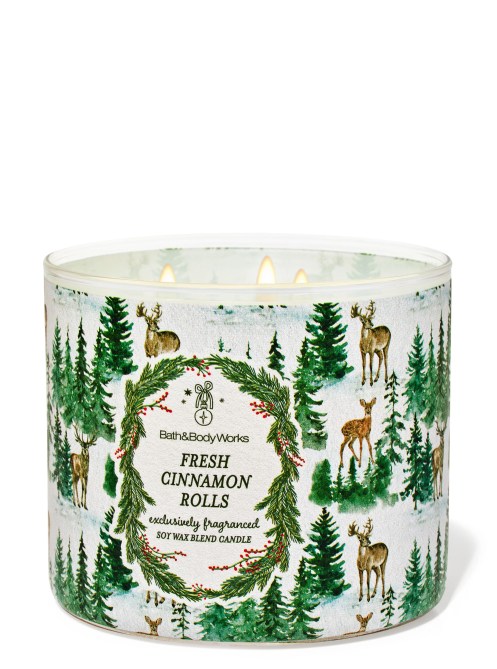 Bath & Body Works Fresh Cinnamon Rolls 3-Wick Candle