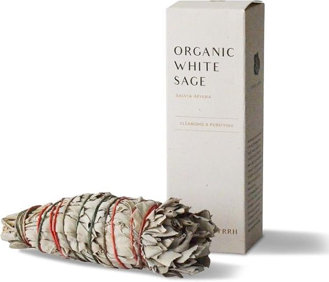 Cedar and Myrrh Organic White Sage Smudge Stick
