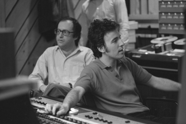 Singer, songwriter and performer Bruce Springsteen and manager Jon Landau pose for a portrait at the Power Station recording studios during sessions for Springsteen's 1981 album "The River" on March 15, 1980, in New York City, New York. (Photo by David Gahr/Getty Images)