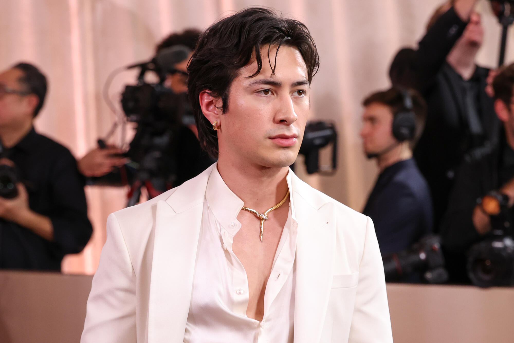 Hudson Williams at the 83rd Annual Golden Globes held at The Beverly Hilton on January 11, 2026 in Beverly Hills, California.
