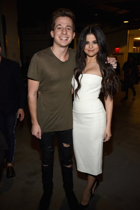 NEW YORK, NY - DECEMBER 11:  Singers Charlie Puth (L) and Selen Gomez attend Z100's Jingle Ball 2015 at Madison Square Garden on December 11, 2015 in New York City.