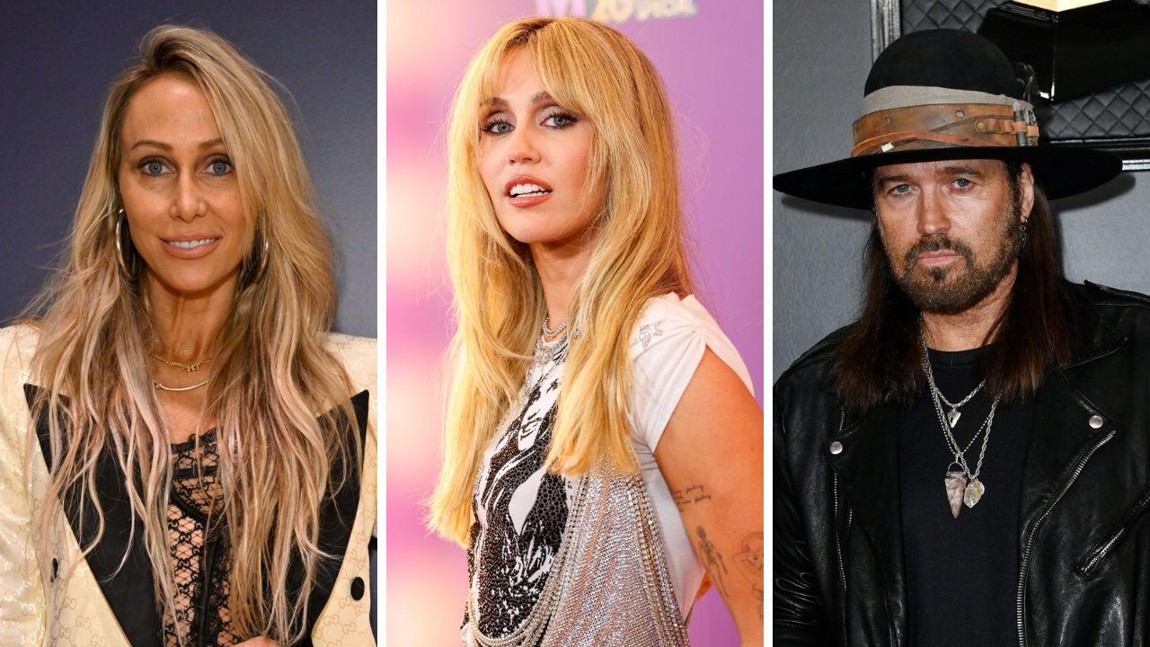 Tish, Miley and Billy Ray Cyrus