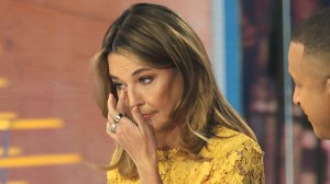 Savannah Guthrie is seen at the 'TODAY' show in Uptown, Manhattan on April 06, 2026 in New York City.