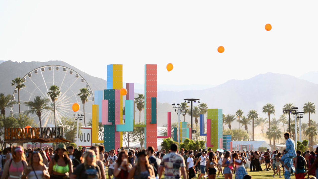INDIO, CA - APRIL 13: Festivalgoers are seen during the 2019 Coachella Valley Music And Arts Festival on April 13, 2019 in Indio, California. (Photo by Rich Fury/Getty Images for Coachella)
